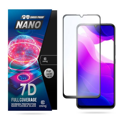 Crong 7D Nano Fleksibilno staklo – hibridna zaštita za zaslon pune pokrivenosti 9H Xiaomi Mi 10 Lite