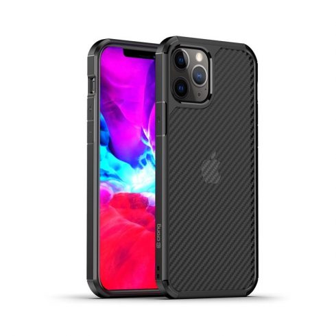 Crong Hybrid Carbon - Zaštitna maska ​​za iPhone SE / 8 / 7 (crna)