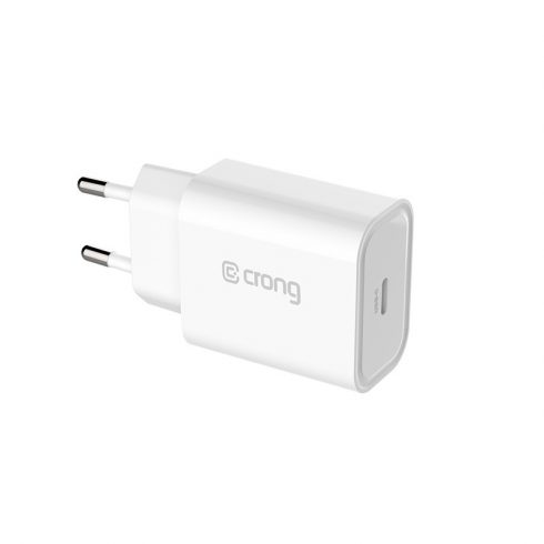 Crong USB-C putni punjač – zidni punjač USB-C Power Delivery 20W (bijeli)