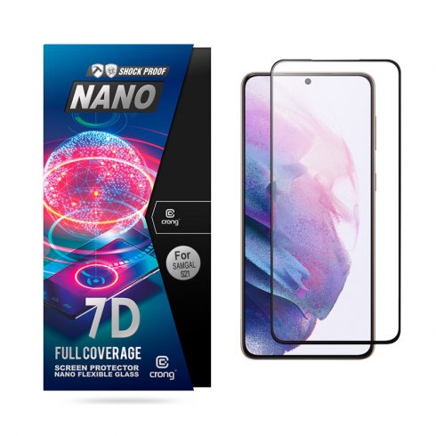 Crong 7D Nano Fleksibilno staklo – Hybrid Screen Protector pune pokrivenosti 9H Samsung Galaxy S21