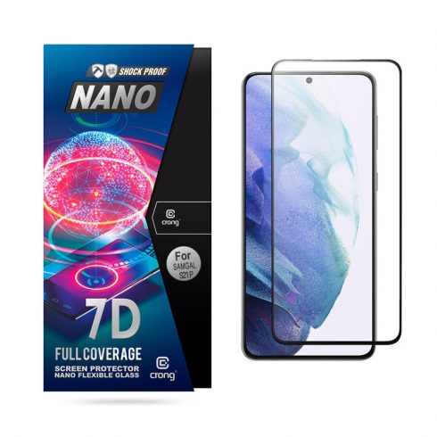 Crong 7D Nano Fleksibilno staklo – hibridna zaštita za ekran pune pokrivenosti 9H Samsung Galaxy S21+