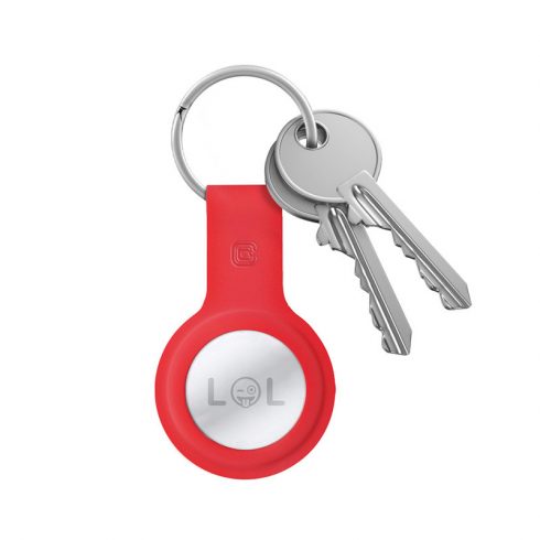 Crong Silicone Case with Key Ring - Zaštitna torbica za Apple AirTag privjesak za ključeve (crvena)