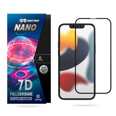 Crong 7D Nano Fleksibilno staklo – Hybrid Screen Protector pune pokrivenosti 9H iPhone 5.4 iPhone 13 mini