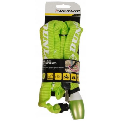 Dunlop - Brava za bicikl s lančanom bravom 120cm (zelena)