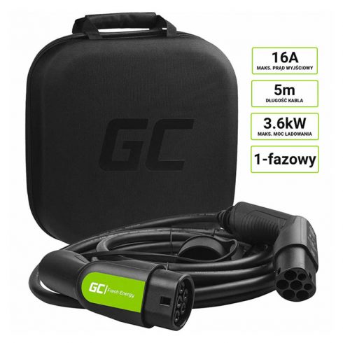 Kabel Green Cell GC Type 2 3.6kW 5m / 16.4 ft za punjenje EV / PHEV