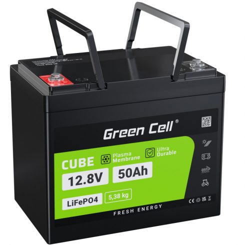 Green Cell - LiFePO4 12V 12.8V 50Ah baterija za fotonaponske sustave, kampere i čamce