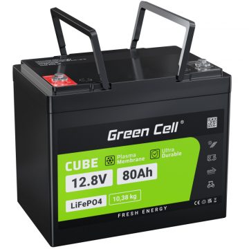   Green Cell - LiFePO4 12V 12.8V 80Ah baterija za fotonaponske sustave, kampere i čamce