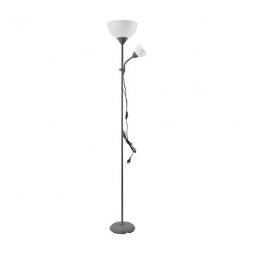 Podna lampa URLAR, 175 cm, max 25W E27, max 25W E14, siva