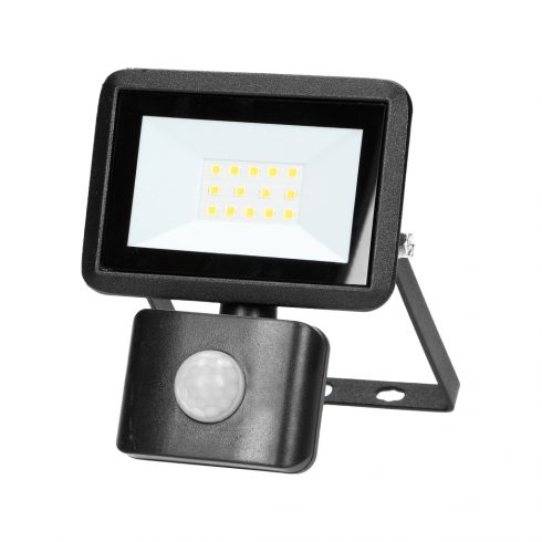 FARO S LED reflektor PIR 10W, 800lm, IP44, 4000K, aluminij + staklo