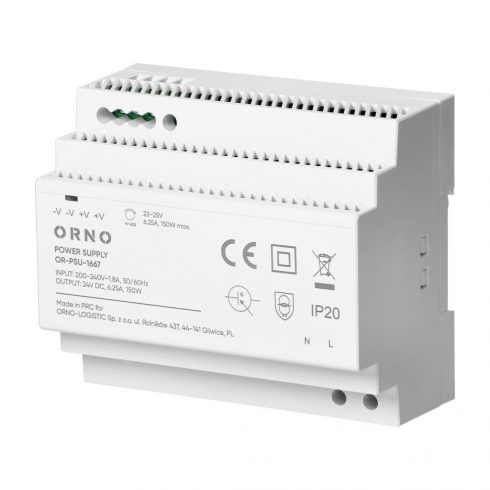 Napajanje za DIN šinu, 24VDC, 6.25A, 150W, 6 modula