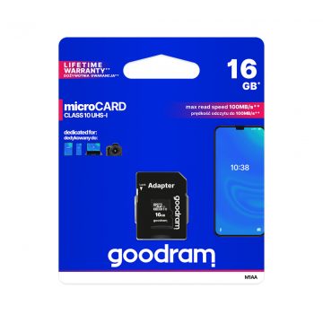 16 GB UHS-I Goodram microSD memorijska kartica s adapterom