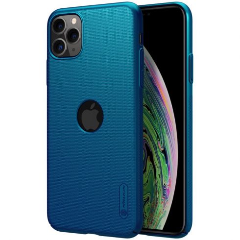 Nillkin Super Frosted Shield - Case za Apple iPhone 11 Pro Max z wycięciem na logo (Peacock Blue)