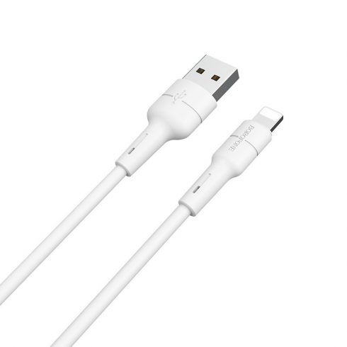 Borofone Silicone - USB na Lightning priključni kabel 1m (bijeli)