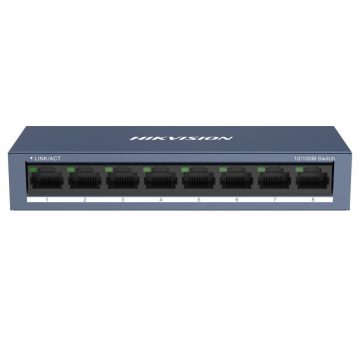   HIKVISION prekidač DS-3E0108-O/ 8x port/ 10/100/1000Mbps RJ45 portovi/ 1.6 Gbps/ napajanje 5 VDC (1A)