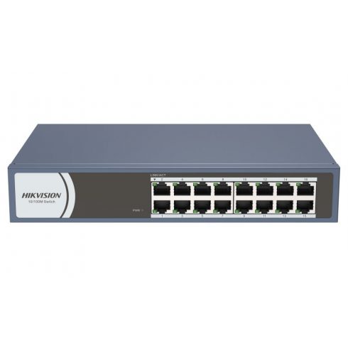 HIKVISION prekidač DS-3E0116R-O/ 16x port/ 10/100Mbps RJ45 portovi/ 3.2 Gbps/ napajanje 220 VAC (50/60Hz)