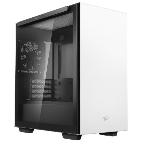 DEEPCOOL kućište Macube 110 WH / Micro ATX / 120mm ventilator / 2xUSB 3.0 / staklena strana s magnetnim dodatkom / bijela