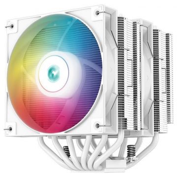   DEEPCOOL hladnjak AG620 WH ARGB / 2x 120mm ventilator / 6x heatpipe / PWM / pro Intel i AMD / bílý