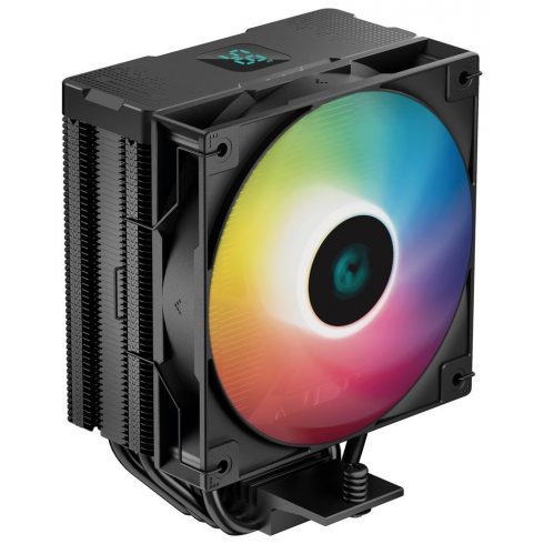 DEEPCOOL hladnjak AG400 Digital / 120 mm ventilator ARGB / 4x heatpipe / PWM / pro Intel i AMD / crni