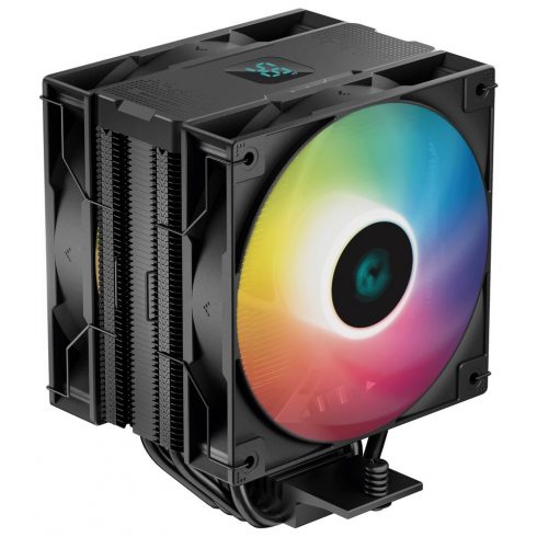 DEEPCOOL hladnjak AG400 DIGITAL PLUS širi / 120 mm ventilator ARGB / 4x heatpipe / PWM / pro Intel i AMD / crni