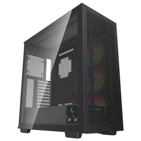 DEEPCOOL kućište MORPHEUS / dvokomorno / modularno / ATX+ / 3x140mm ARGB ventilatora / 4xUSB / USB-C / digital. zaslon / crna