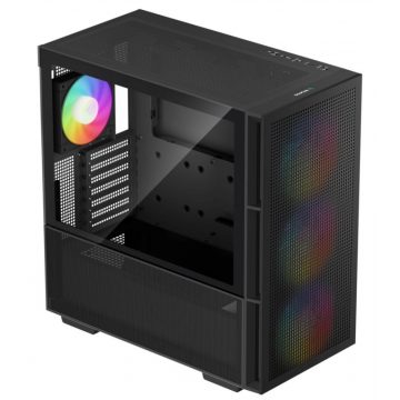   DEEPCOOL kućište CH560 / MidT/ 3x140 i 120 mm ARGB ventilator / USB 3.0 / kaljeno staklo / crno