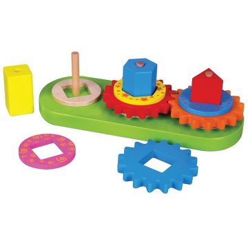   Viga Toys - Motorička slagalica geometrijskih oblika i zupčanika