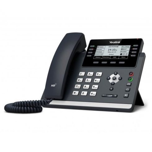 Yealink SIP-T43U IP telefon, 12x SIP, CZ/SK zaslon, 2x GbE port, PoE, Opus HD kodek, 21 programabilna tipka