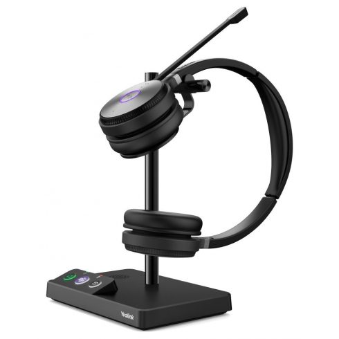 Yealink WH62 Dual Headset, DECT, Binaural, Wireless, MS Teams, Base Station