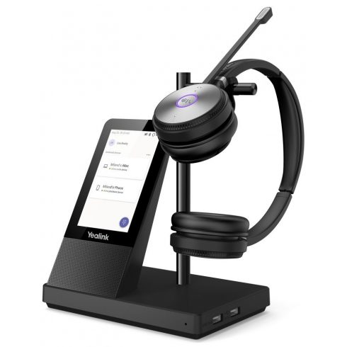 Yealink WH66 Dual Headset, DECT, Binaural, Wireless, MS Teams, Multifunctional Base Station