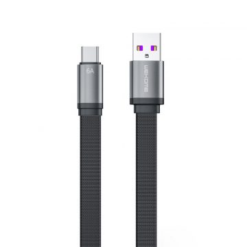   WEKOME WDC-156 King Kong 2. generacije - USB-A na USB-C 6A brzo punjenje 1,3 m priključni kabel (crni)