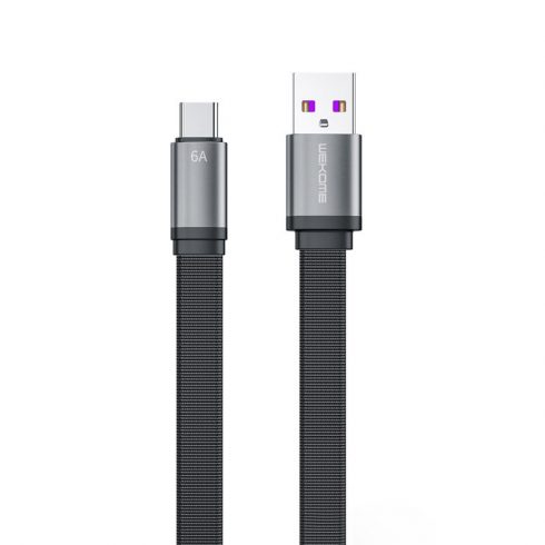 WEKOME WDC-156 King Kong 2. generacije - USB-A na USB-C 6A brzo punjenje 1,3 m priključni kabel (crni)