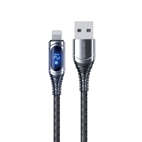 WEKOME WDC-166 Sakin serija - USB-A na Lightning 6A brzo punjenje od 1 m spojni kabel (potamnjeli)