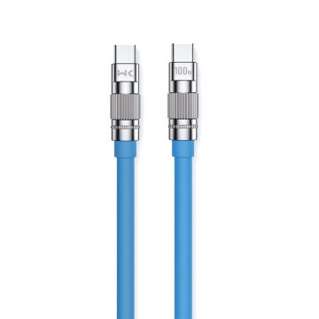   WEKOME WDC-188 Wingle serija - USB-C na USB-C 100W brzo punjenje 1 m priključni kabel (plavi)