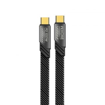   WEKOME WDC-192 Mecha serija - USB-C na USB-C 100W brzo punjenje priključni kabel 1,2 m (potamnjelo)