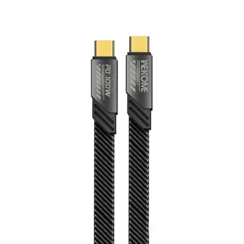 WEKOME WDC-192 Mecha serija - USB-C na USB-C 100W brzo punjenje priključni kabel 1,2 m (potamnjelo)