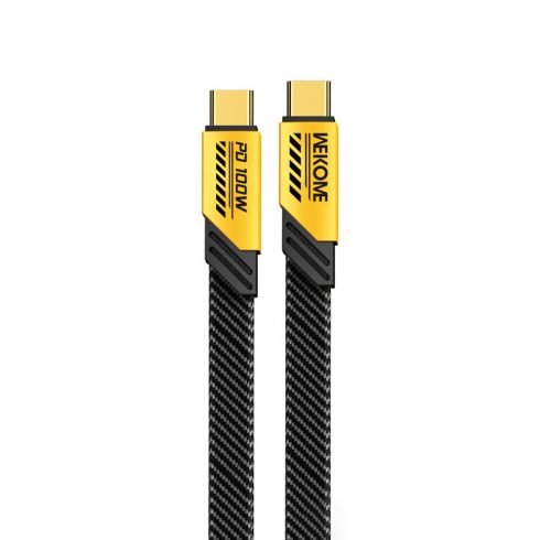 WEKOME WDC-192 Serija Mecha - USB-C na USB-C 100W priključni kabel za brzo punjenje 1,2 m (žuti)