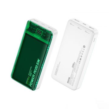   WEKOME WP-351 Vanguard Series - Power bank 20000 mAh PD 20W + QC 22,5W (zeleno / prozirno)