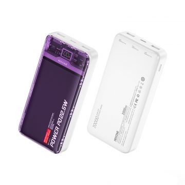   WEKOME WP-351 Vanguard serija - Power bank 20000 mAh PD 20W + QC 22,5W (ljubičasta / prozirna)