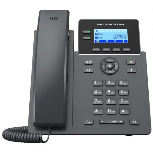 Grandstream GRP2602P/ VoIP telefon/ 2.21" grafički zaslon s pozadinskim osvjetljenjem/ 4x SIP/ 2x LAN/ PoE, GDMS