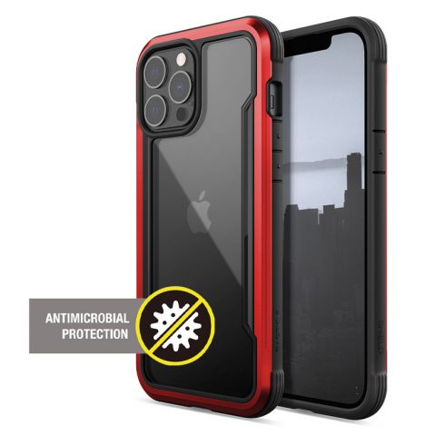 X-Doria Raptic Shield Pro - maska ​​za iPhone 13 Pro Max (antibakterijska) (crvena)