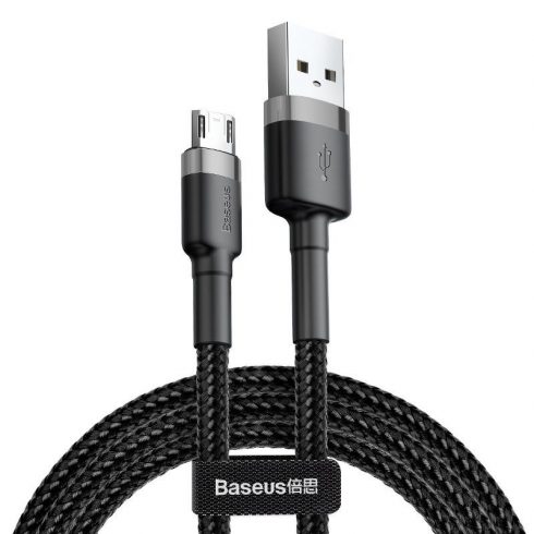 Baseus Cafule 2.4a 1 m usb-micro usb kabel, sivo-crni