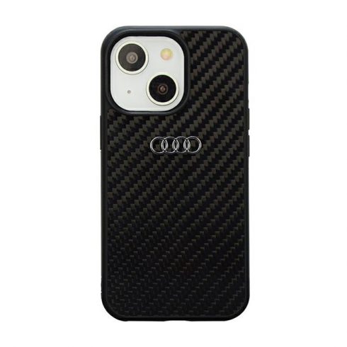 Audi Carbon Fiber - maska ​​za iPhone 14 (crna)