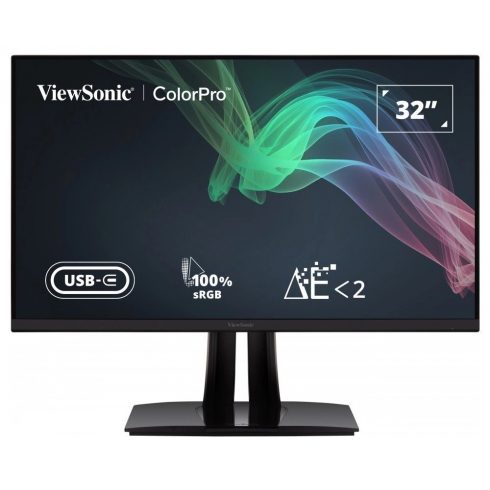 ViewSonic VP3256-4K / 32"/ IPS/ 16:9/ 3840x2160/ 5ms/ 350cd/m2/ DP/ HDMI/ 2xUSB-A/ USB-B / USB-C/ PIVOT/ Repro