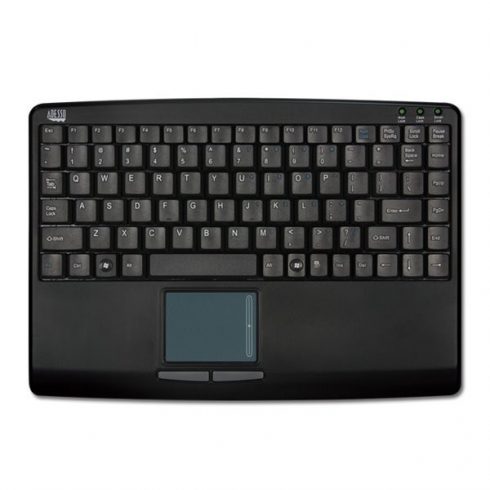 Adesso AKB-410UB/ žična tipkovnica/ mini/ touchpad/ USB/ crna/ američki izgled