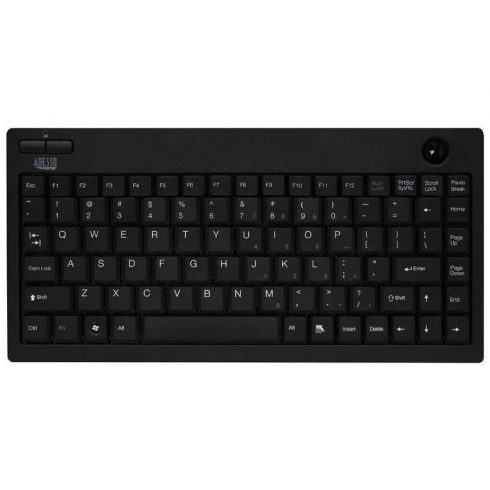 Adesso WKB-3100UB/ bežična tipkovnica 2,4 GHz/ mini/ trackball/ USB/ crna/ američki izgled