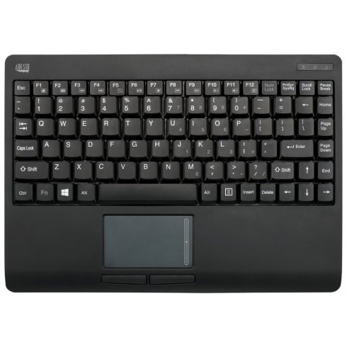 Adesso WKB-4110UB/ bežična tipkovnica 2,4 GHz/ mini/ touchpad/ USB/ crna/ američki izgled