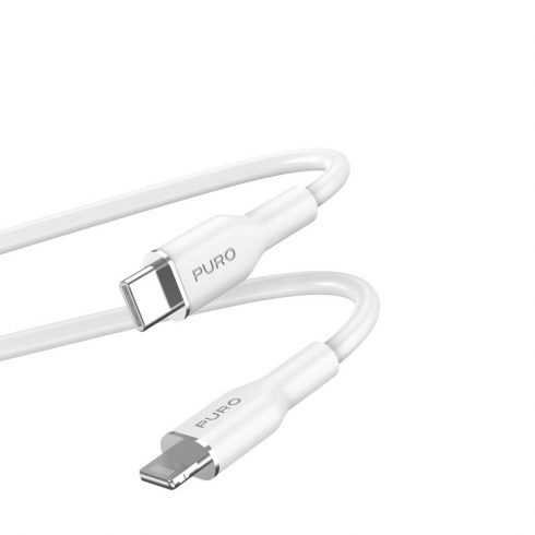 PURO ICON Soft kabel - USB-C na Lightning kabel MFi 1,5 m (bijeli)