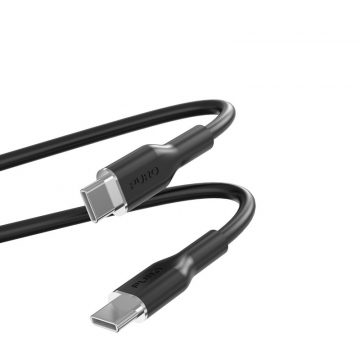 PURO ICON Soft Cable - Kabel USB-C do USB-C 1,5 m (crni)