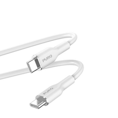 PURO ICON Soft Cable - Kabel USB-C do USB-C 1,5 m (bijeli)