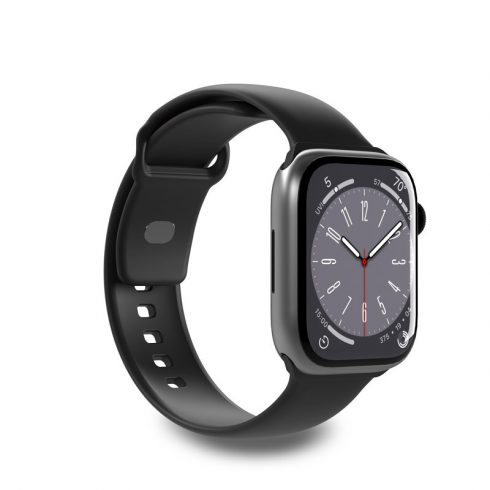 PURO ICON - Elastični remen za Apple Watch 38/40/41 mm (S/M & M/L) (crna)